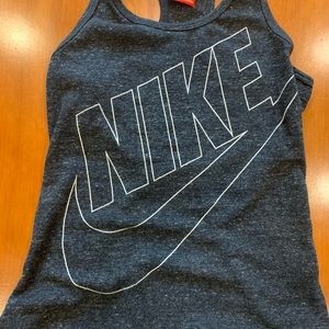 Nike racer back girls tank top gray. EUC